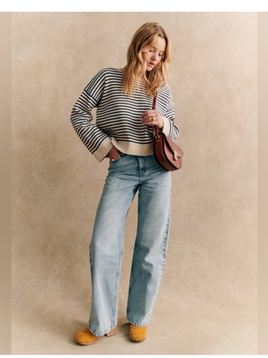 Sezane Sweaters - Sezane EUC Daisy Sweater Navy/Natural Sailor Stripes SZ S 🇫🇷!